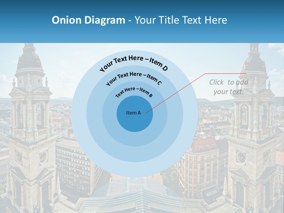An Aerial View Of A City With Two Towers PowerPoint Template