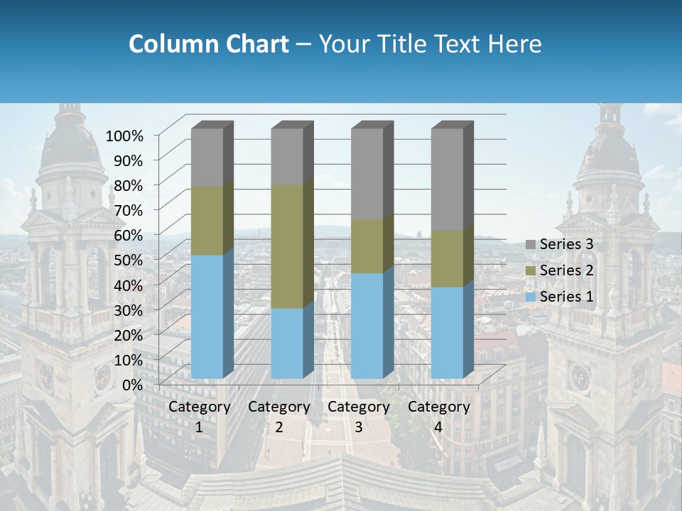 An Aerial View Of A City With Two Towers PowerPoint Template