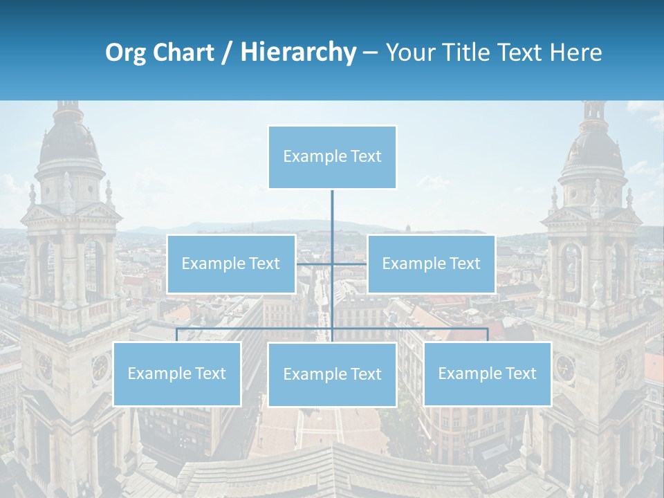 An Aerial View Of A City With Two Towers PowerPoint Template