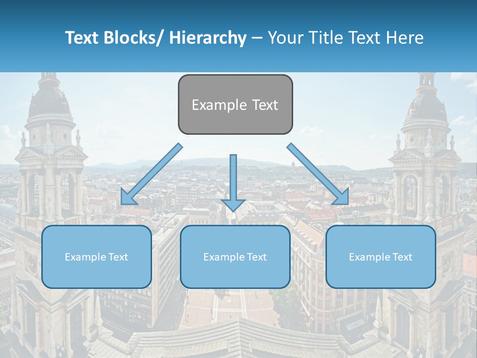 An Aerial View Of A City With Two Towers PowerPoint Template