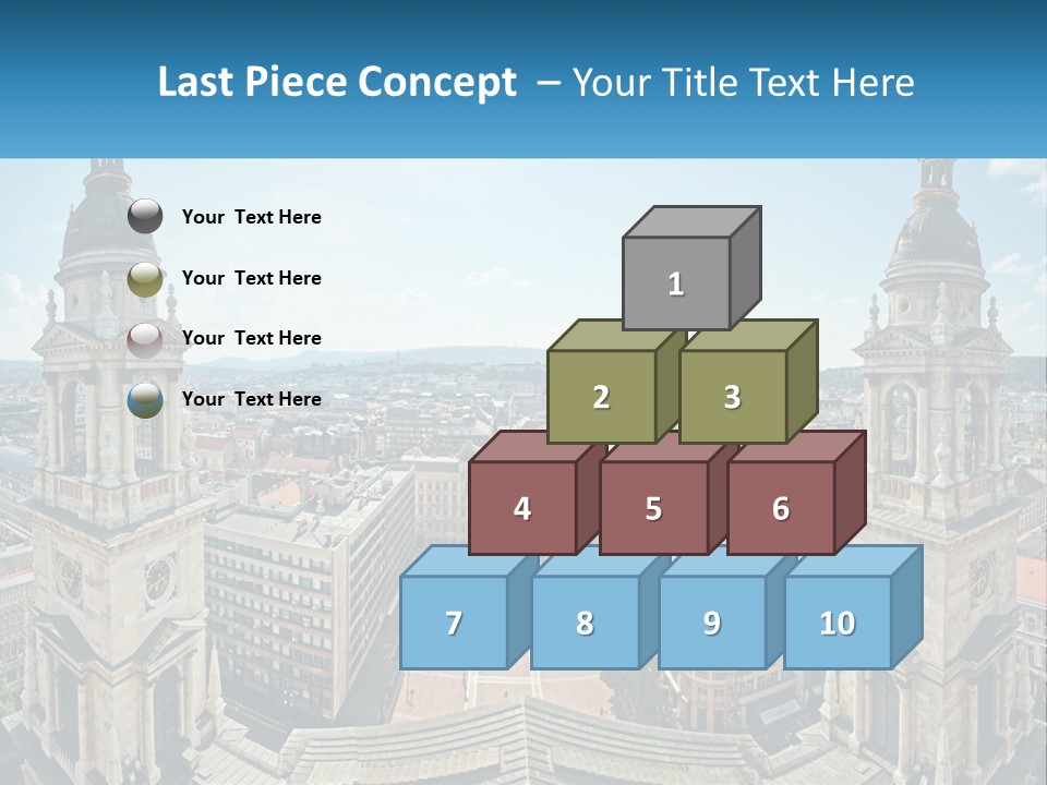 An Aerial View Of A City With Two Towers PowerPoint Template
