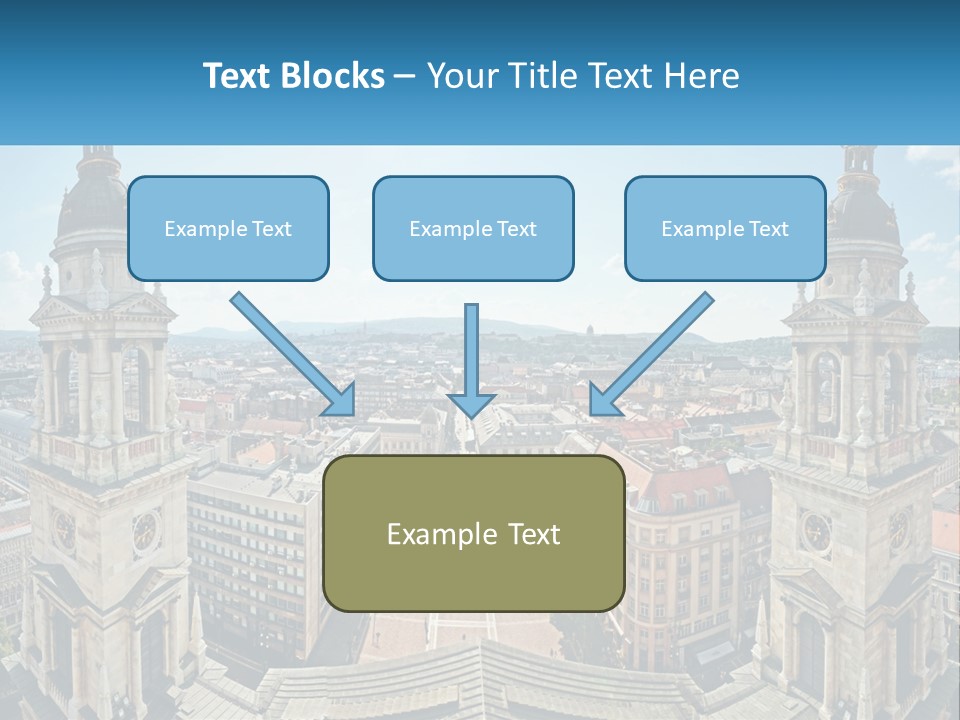 An Aerial View Of A City With Two Towers PowerPoint Template