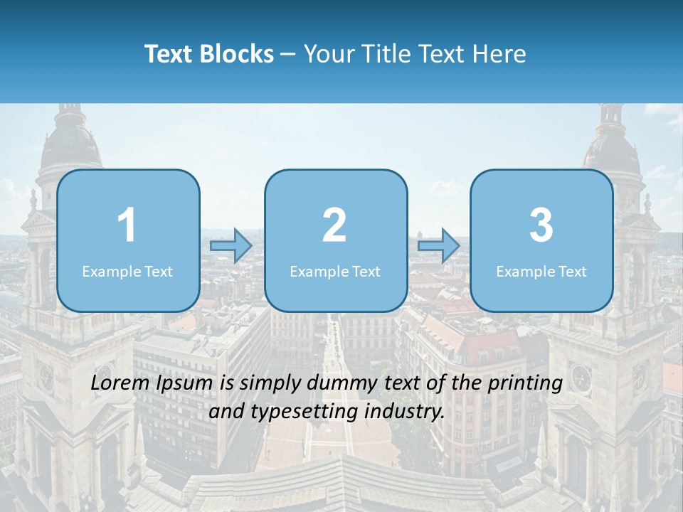 An Aerial View Of A City With Two Towers PowerPoint Template