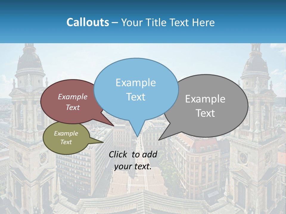 An Aerial View Of A City With Two Towers PowerPoint Template