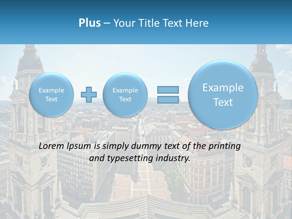 An Aerial View Of A City With Two Towers PowerPoint Template