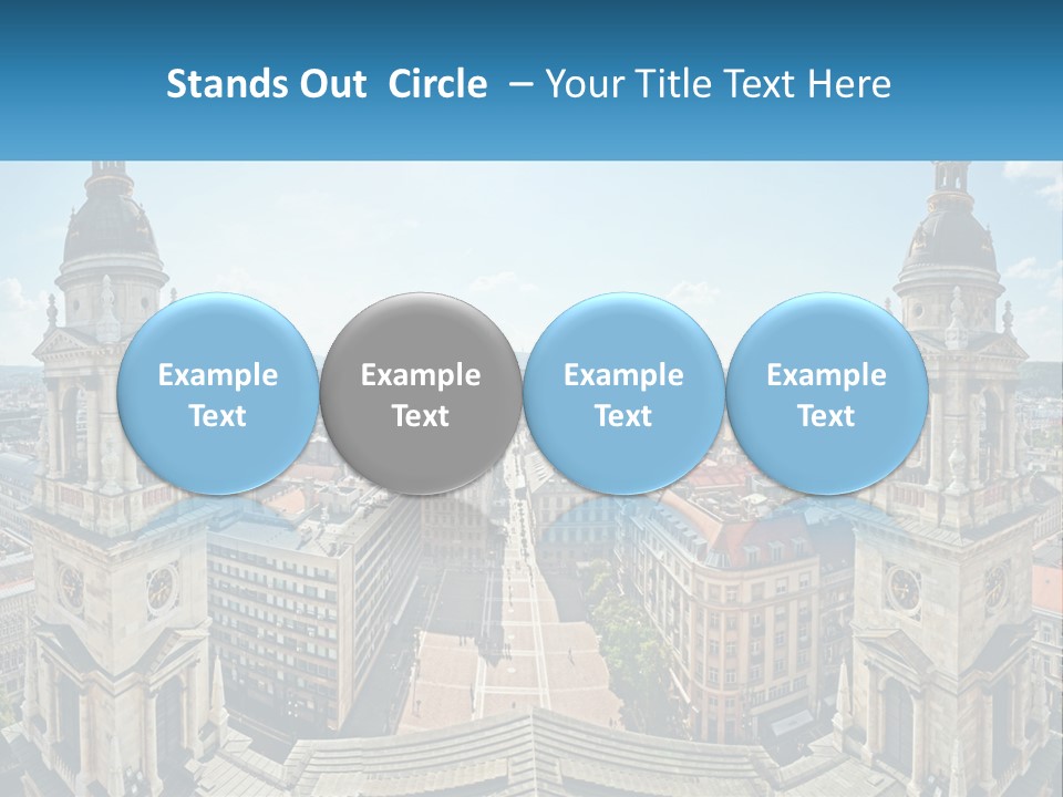 An Aerial View Of A City With Two Towers PowerPoint Template