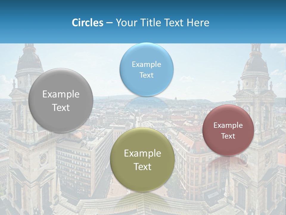 An Aerial View Of A City With Two Towers PowerPoint Template