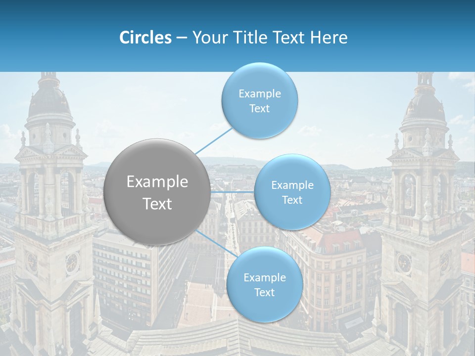 An Aerial View Of A City With Two Towers PowerPoint Template