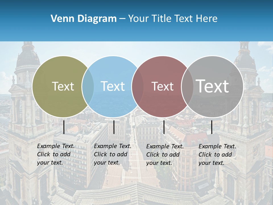 An Aerial View Of A City With Two Towers PowerPoint Template