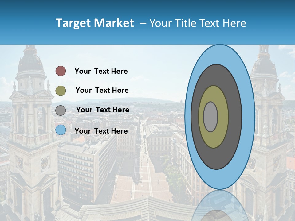 An Aerial View Of A City With Two Towers PowerPoint Template