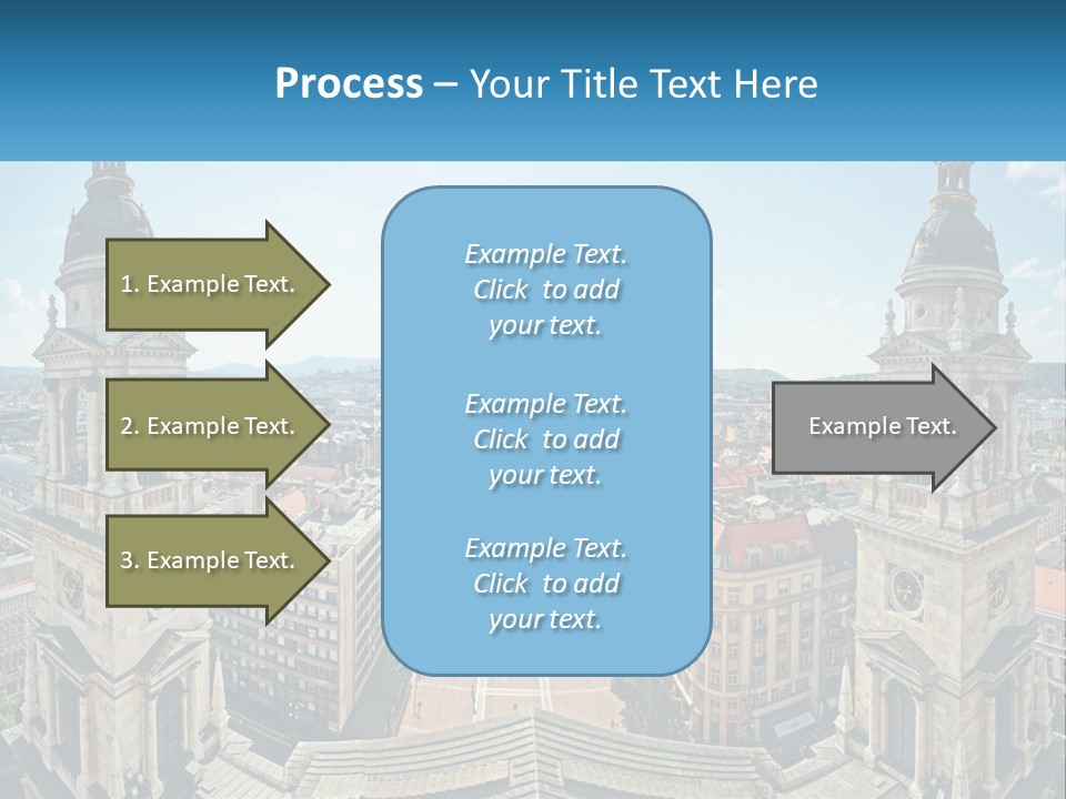 An Aerial View Of A City With Two Towers PowerPoint Template