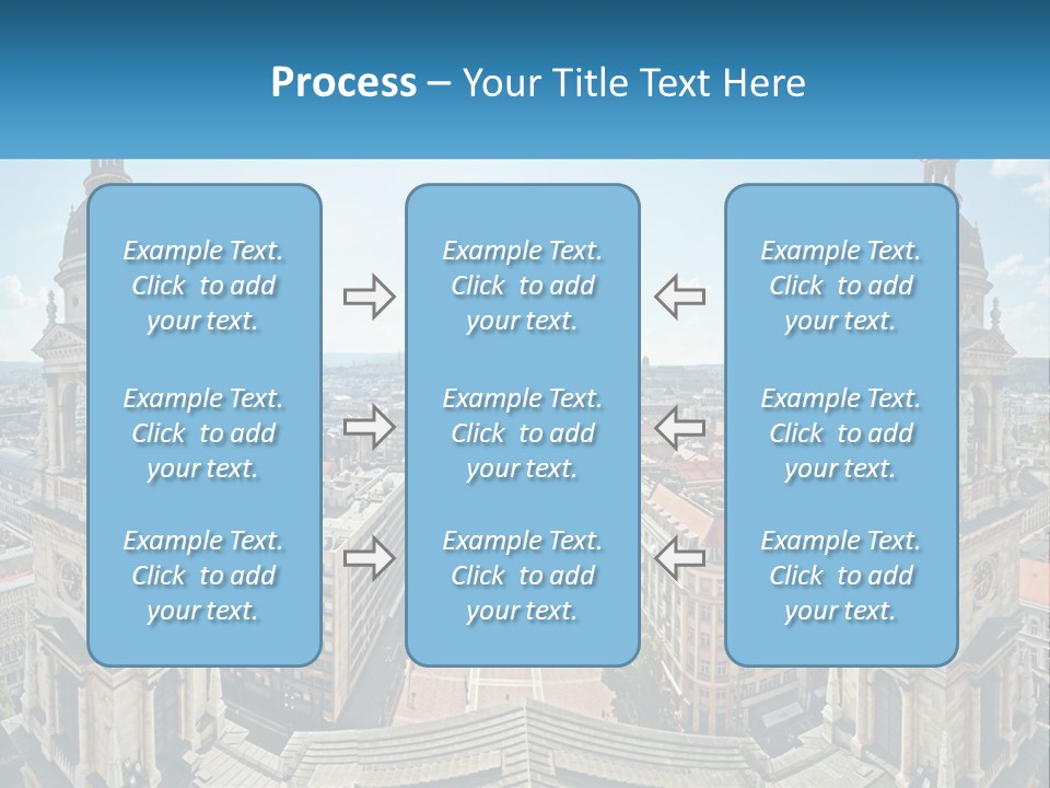 An Aerial View Of A City With Two Towers PowerPoint Template