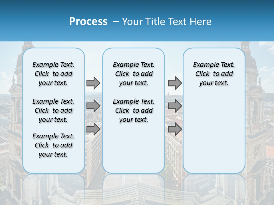 An Aerial View Of A City With Two Towers PowerPoint Template