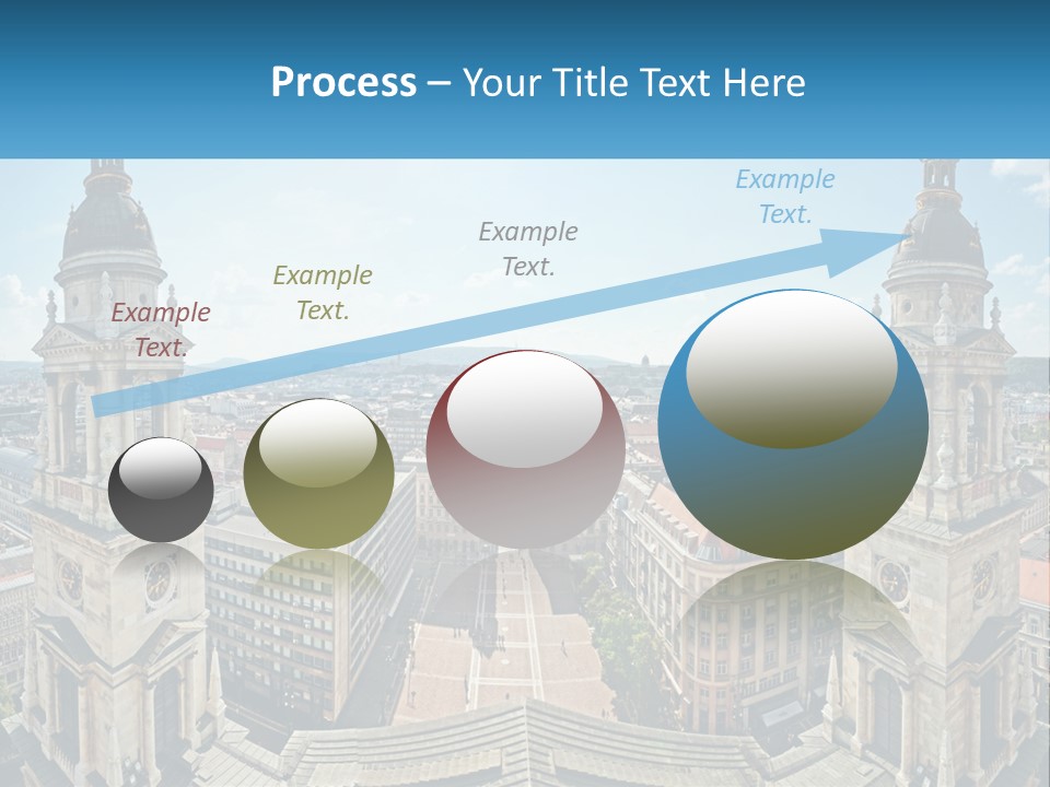 An Aerial View Of A City With Two Towers PowerPoint Template