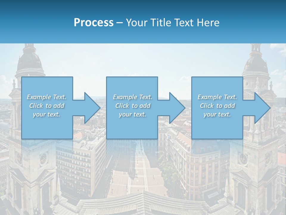 An Aerial View Of A City With Two Towers PowerPoint Template