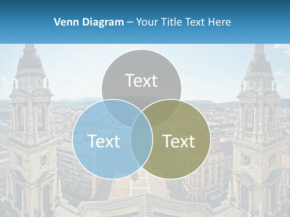 An Aerial View Of A City With Two Towers PowerPoint Template