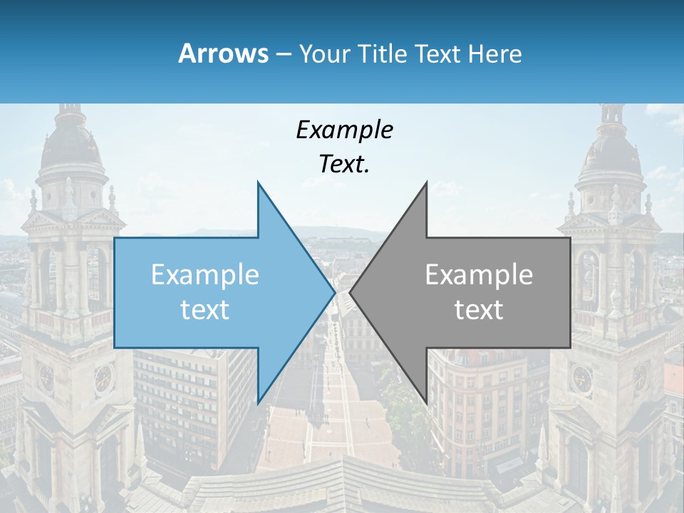 An Aerial View Of A City With Two Towers PowerPoint Template