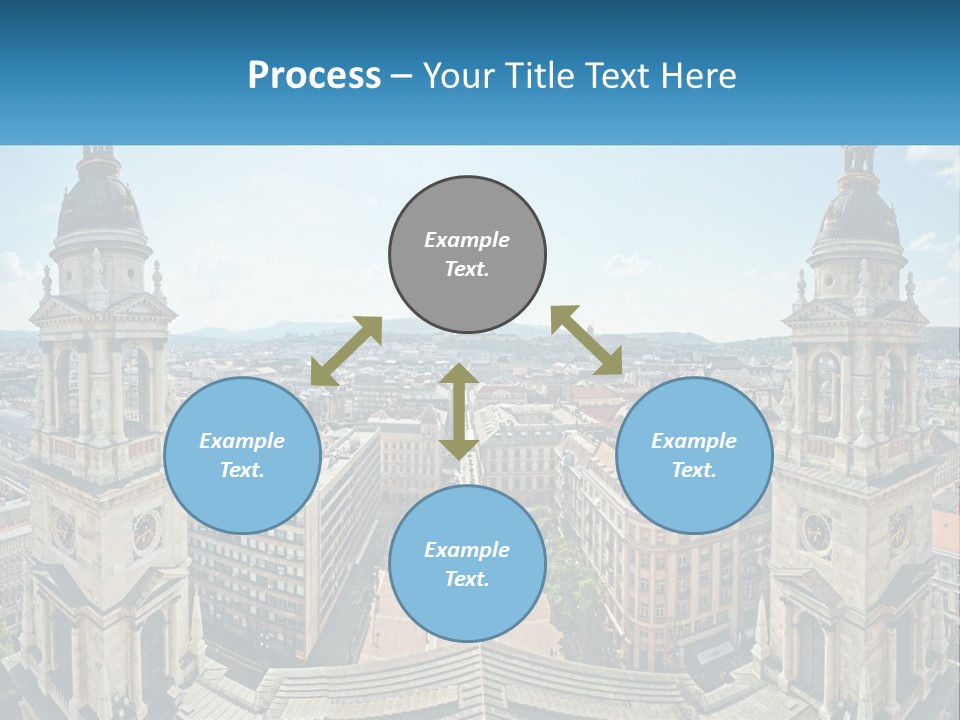 An Aerial View Of A City With Two Towers PowerPoint Template