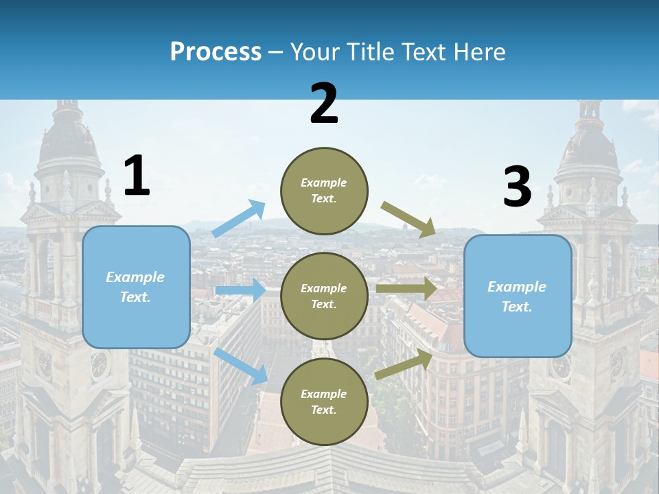 An Aerial View Of A City With Two Towers PowerPoint Template