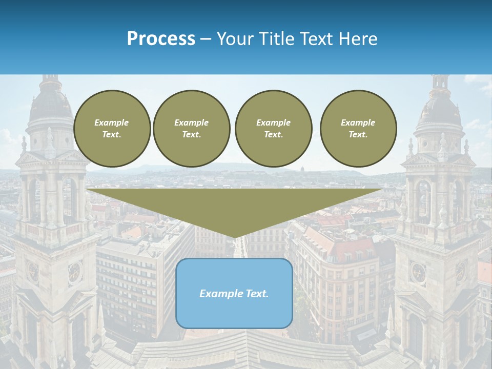 An Aerial View Of A City With Two Towers PowerPoint Template