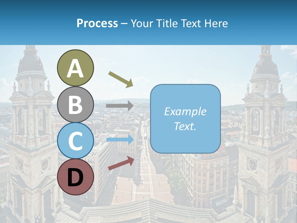 An Aerial View Of A City With Two Towers PowerPoint Template