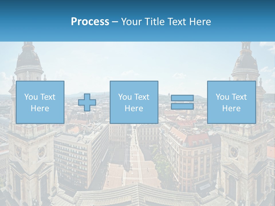 An Aerial View Of A City With Two Towers PowerPoint Template