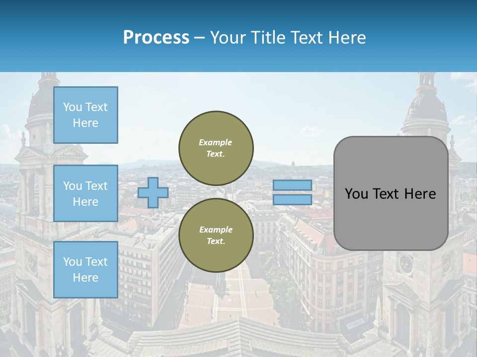 An Aerial View Of A City With Two Towers PowerPoint Template