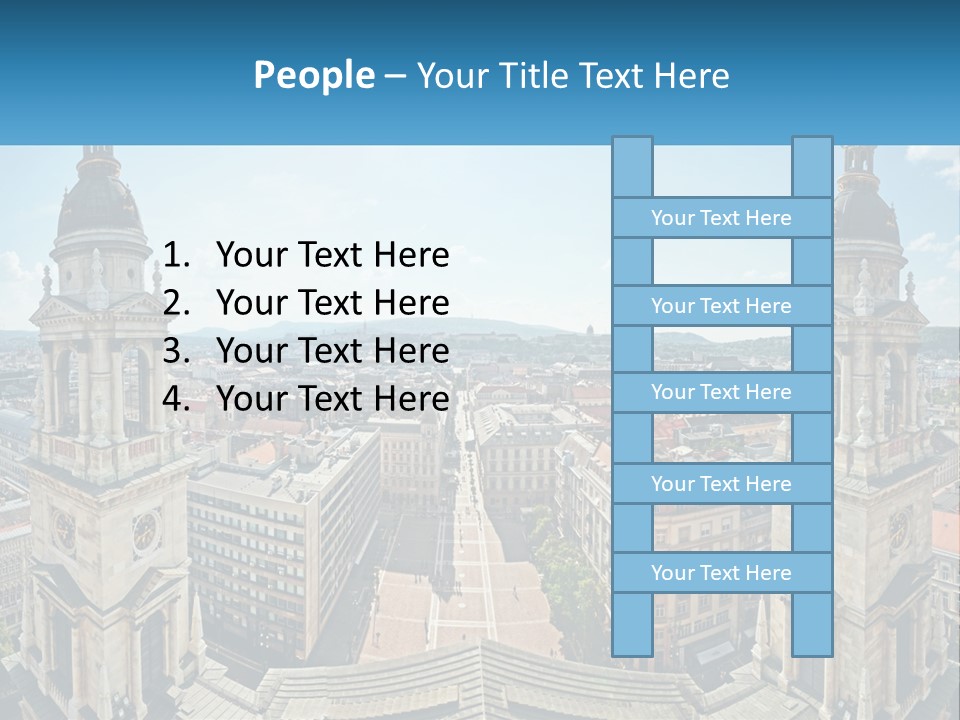 An Aerial View Of A City With Two Towers PowerPoint Template