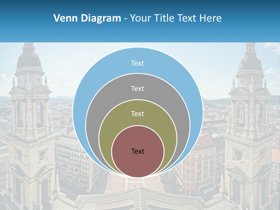 An Aerial View Of A City With Two Towers PowerPoint Template