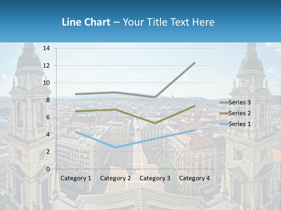 An Aerial View Of A City With Two Towers PowerPoint Template