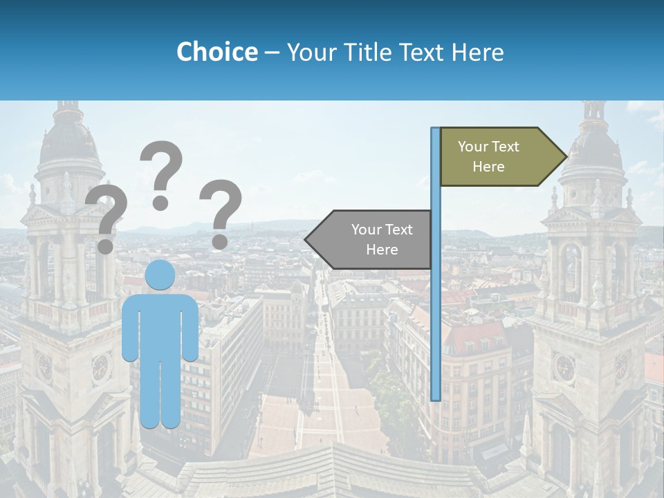 An Aerial View Of A City With Two Towers PowerPoint Template