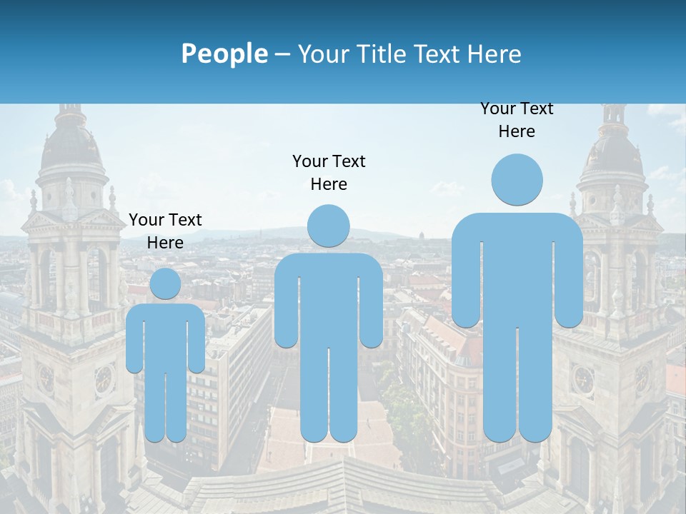 An Aerial View Of A City With Two Towers PowerPoint Template