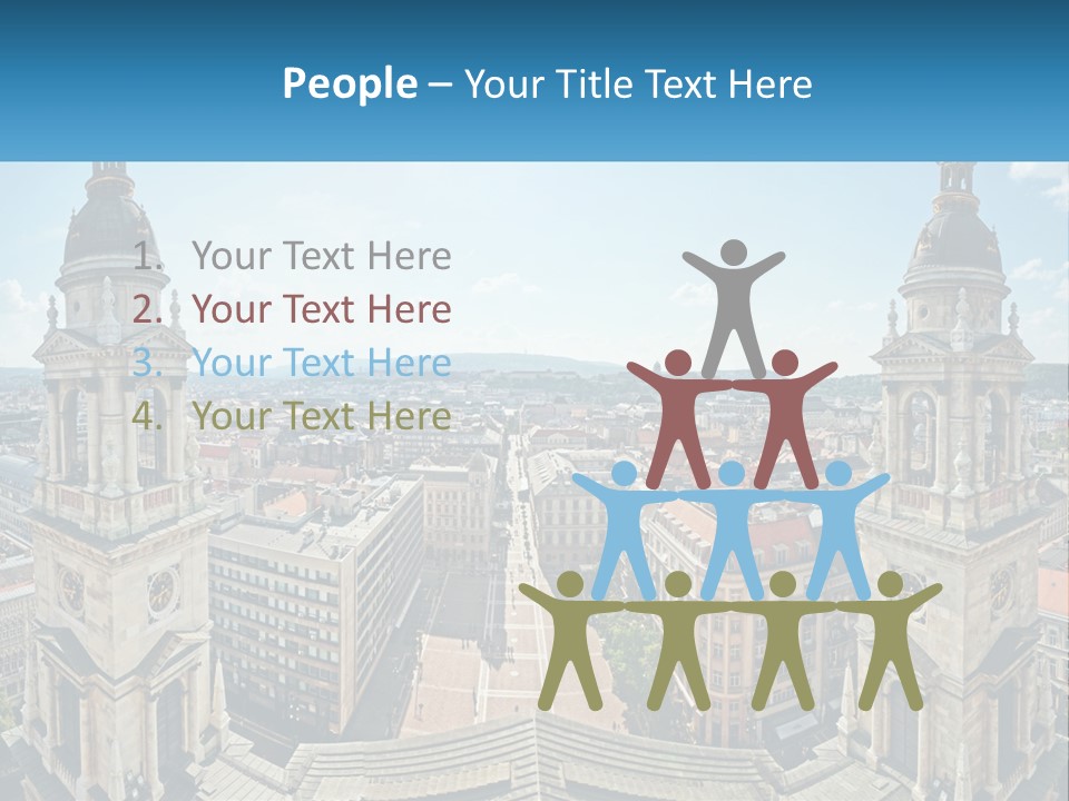 An Aerial View Of A City With Two Towers PowerPoint Template