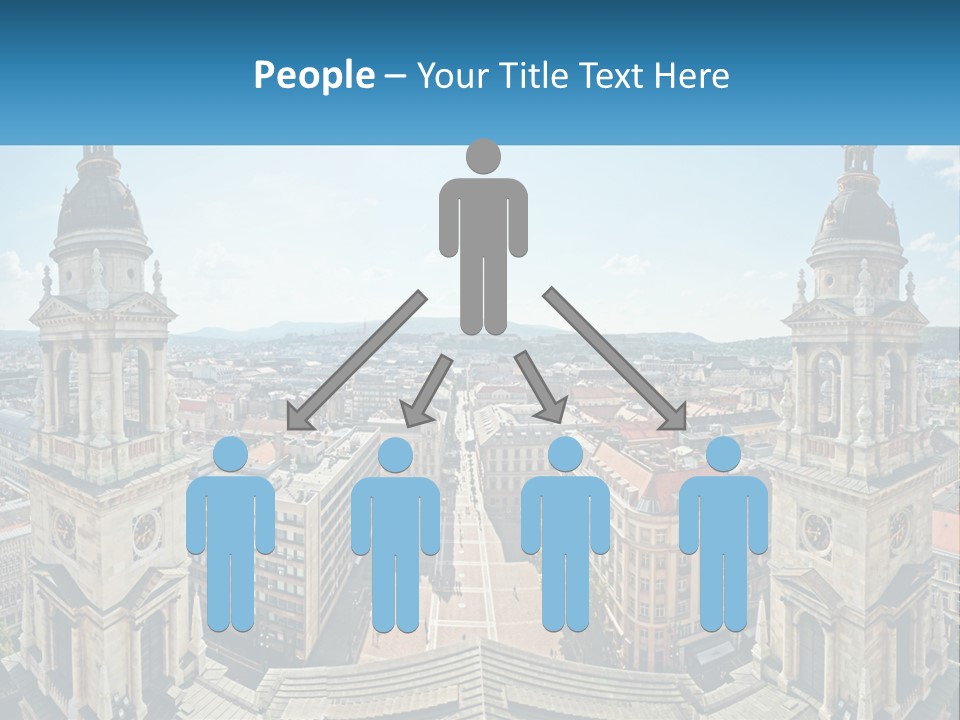 An Aerial View Of A City With Two Towers PowerPoint Template