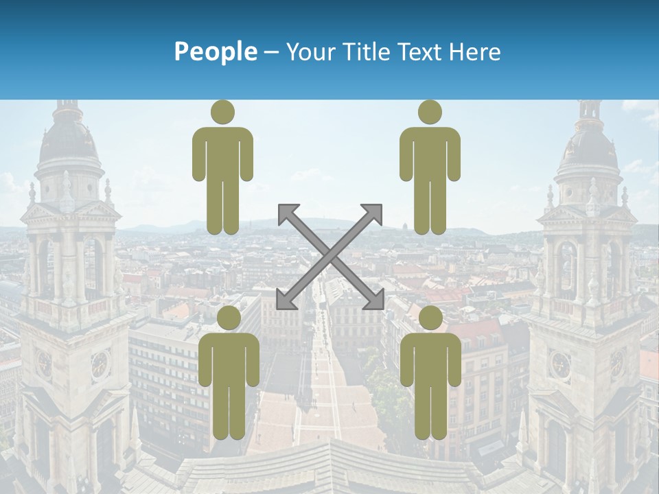 An Aerial View Of A City With Two Towers PowerPoint Template