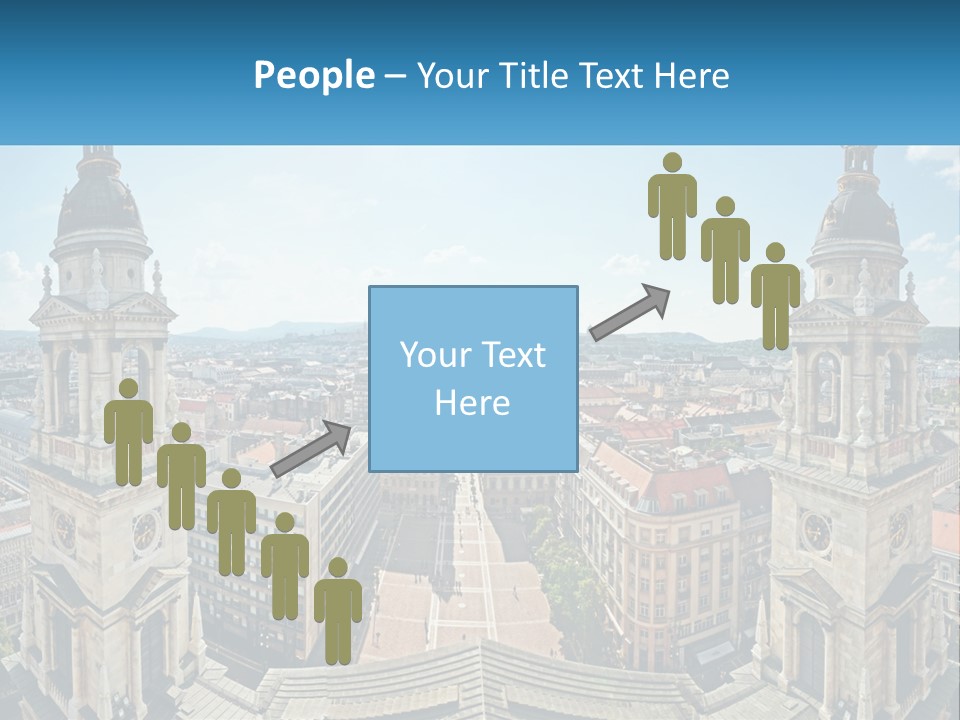 An Aerial View Of A City With Two Towers PowerPoint Template