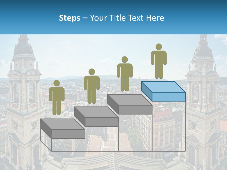 An Aerial View Of A City With Two Towers PowerPoint Template