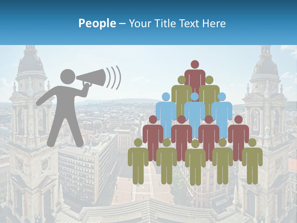 An Aerial View Of A City With Two Towers PowerPoint Template