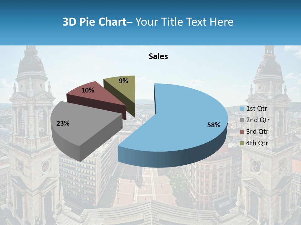 An Aerial View Of A City With Two Towers PowerPoint Template