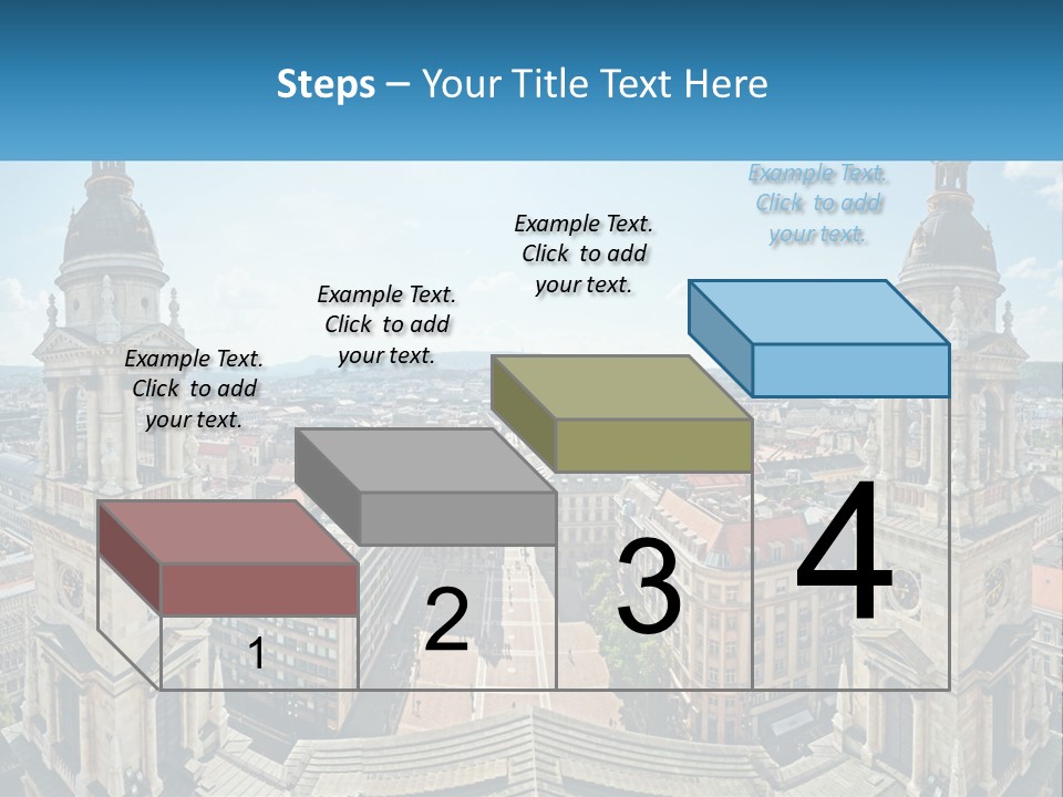 An Aerial View Of A City With Two Towers PowerPoint Template
