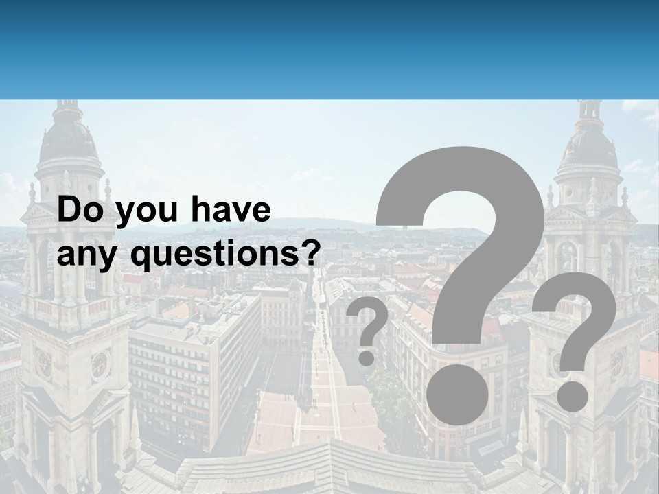 An Aerial View Of A City With Two Towers PowerPoint Template