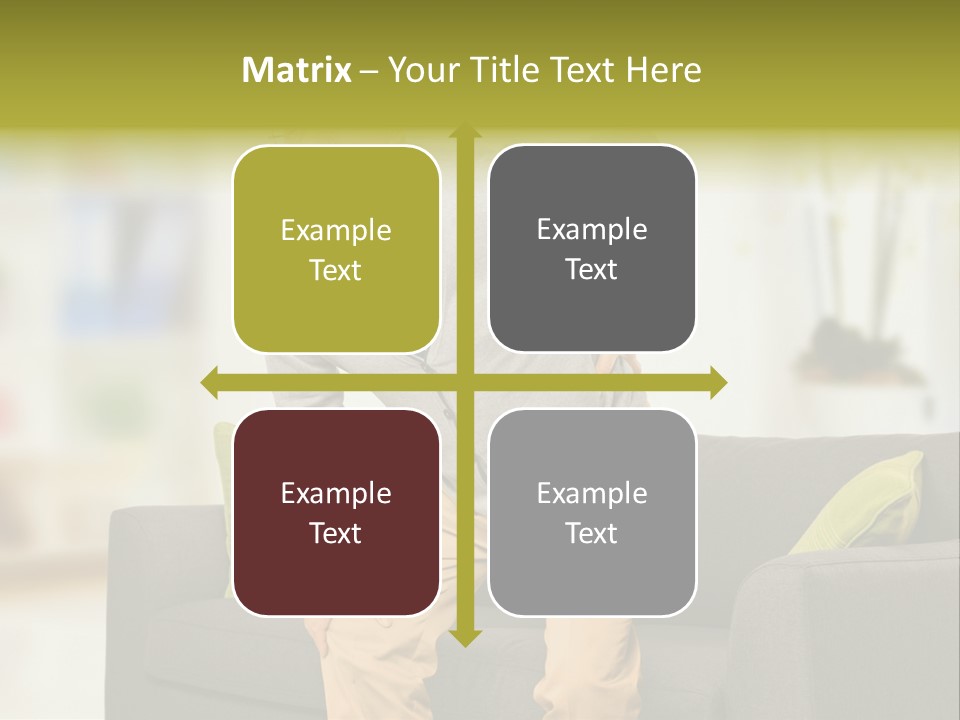 A Man With Back Pain Sitting On A Couch PowerPoint Template