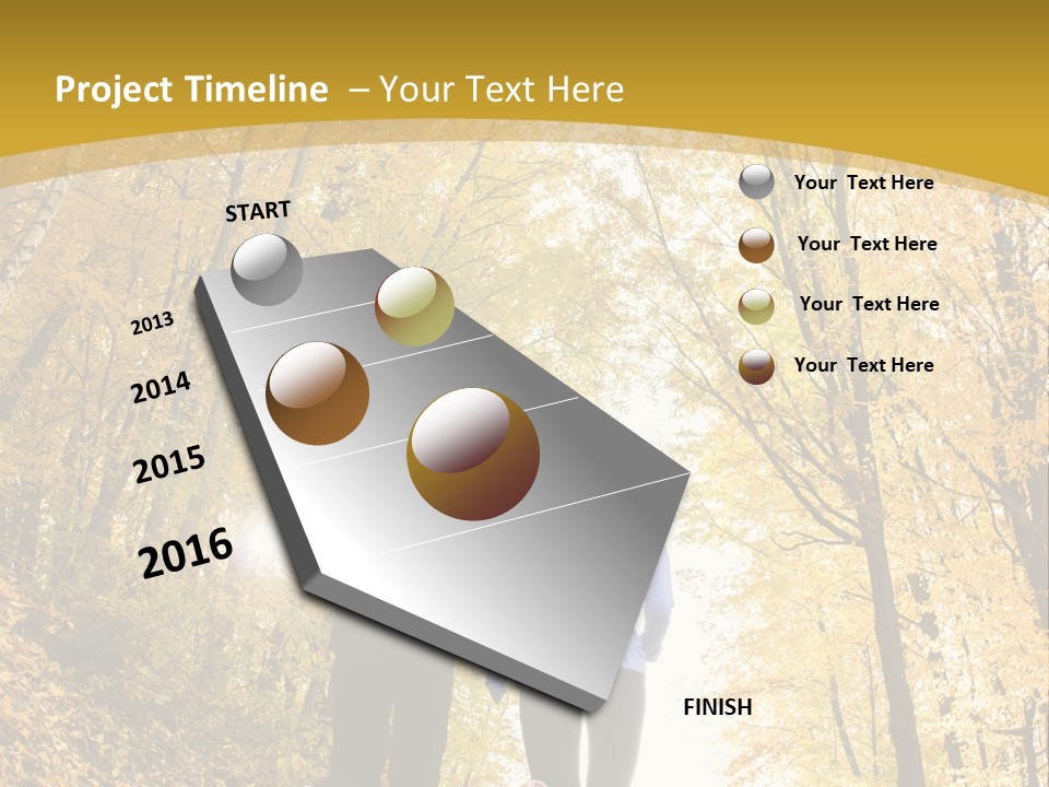 Two People Jogging Down A Path In The Woods PowerPoint Template