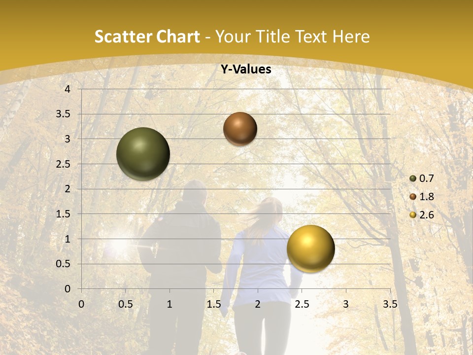 Two People Jogging Down A Path In The Woods PowerPoint Template