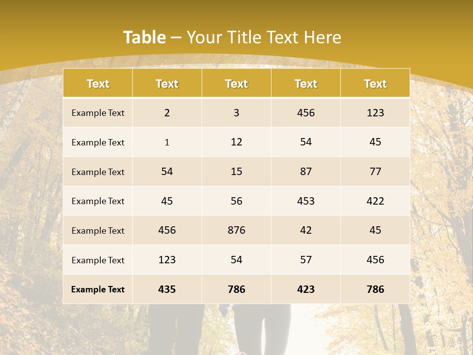 Two People Jogging Down A Path In The Woods PowerPoint Template