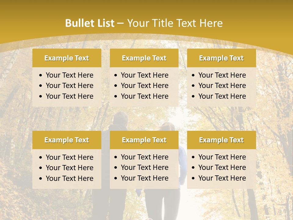 Two People Jogging Down A Path In The Woods PowerPoint Template