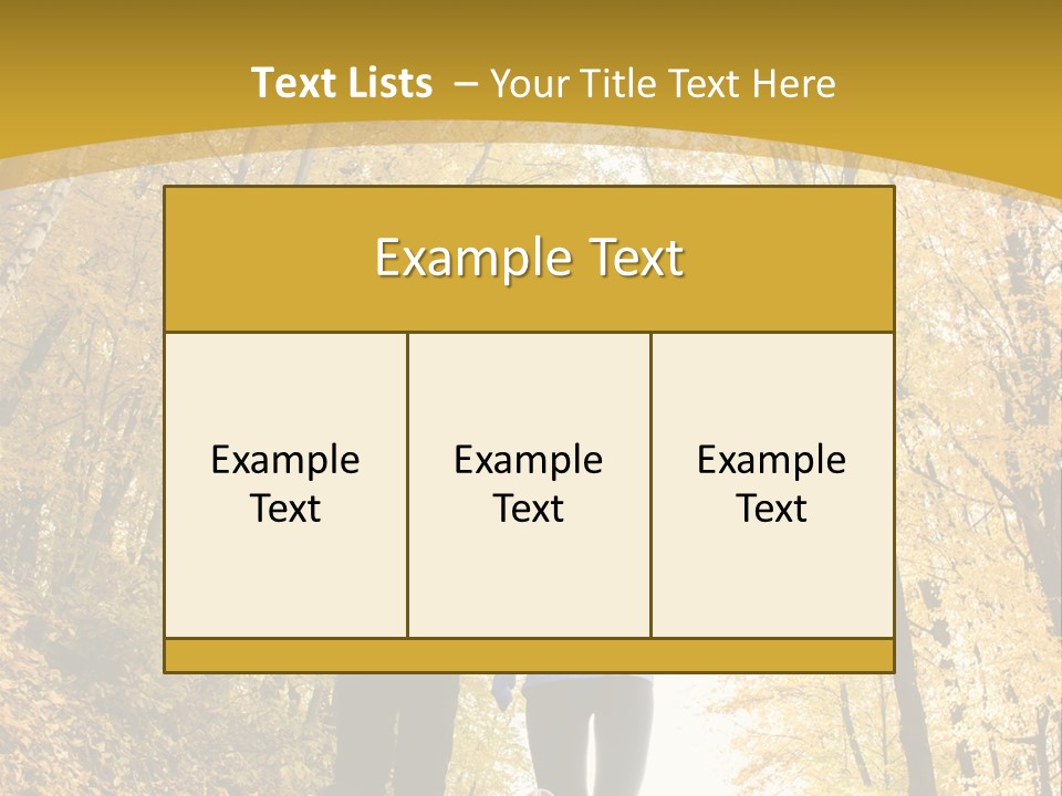 Two People Jogging Down A Path In The Woods PowerPoint Template