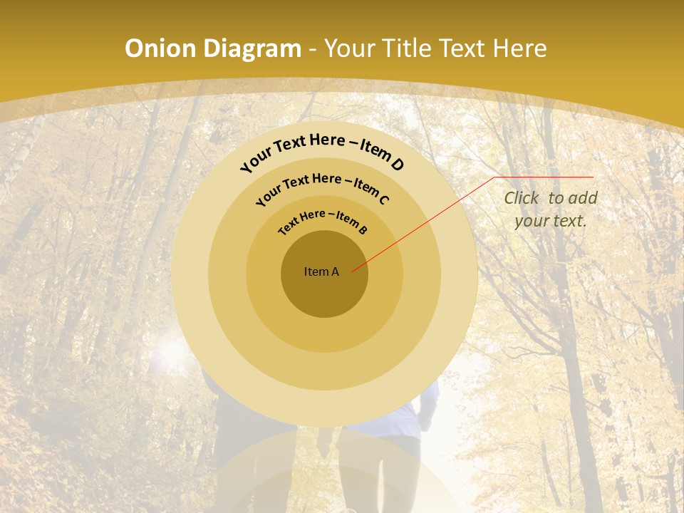 Two People Jogging Down A Path In The Woods PowerPoint Template