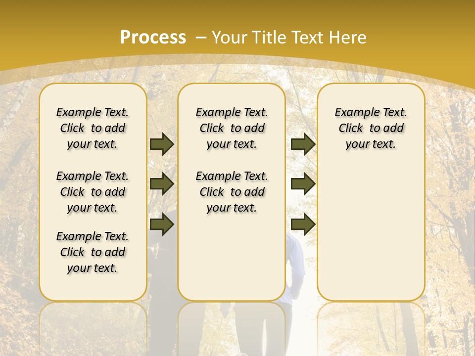 Two People Jogging Down A Path In The Woods PowerPoint Template