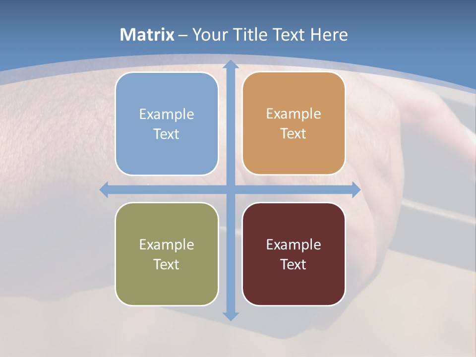 A Hand Holding A Gun In Front Of A Blue Sky PowerPoint Template